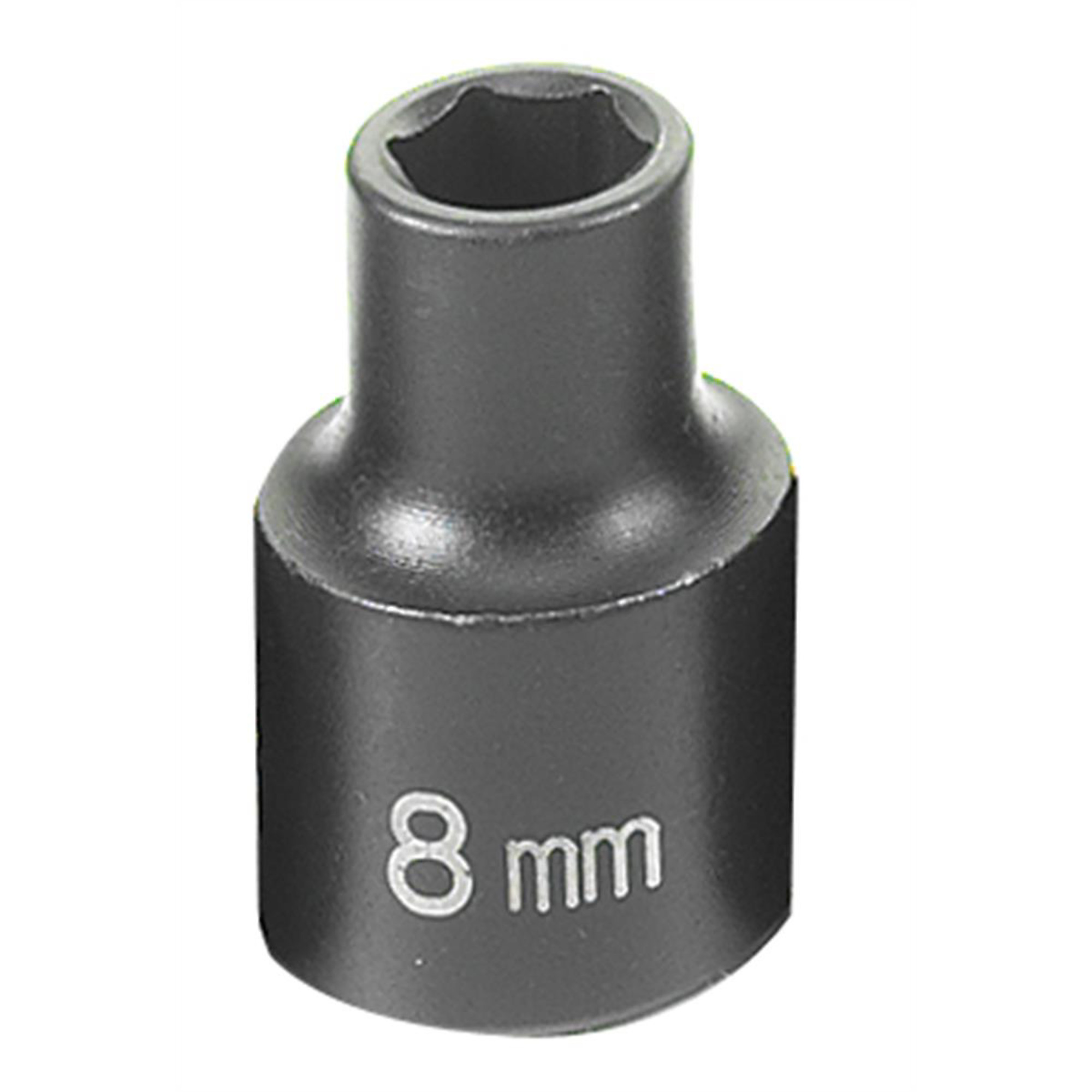 Grey Pneumatic Impact Socket — 8mm, 3/8in. Drive, 6-Point, Chrome-Molybdenum Steel, Model# GRE1008M